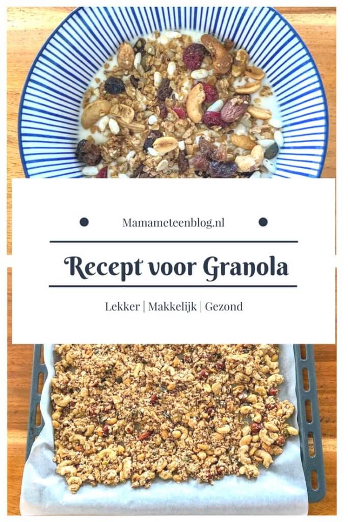 Recept voor Granola zelf maken mamameteenblog.nl